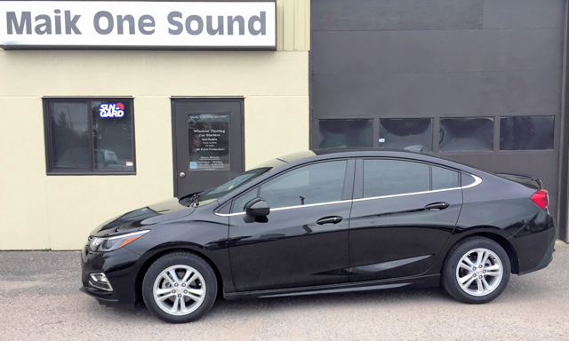 2017 Chevrolet Cruze with professional window tint in North Bay